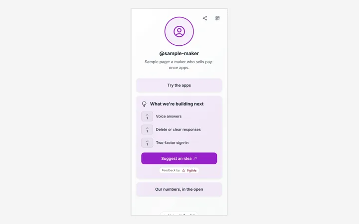 GrapeLink screenshot (demo data)